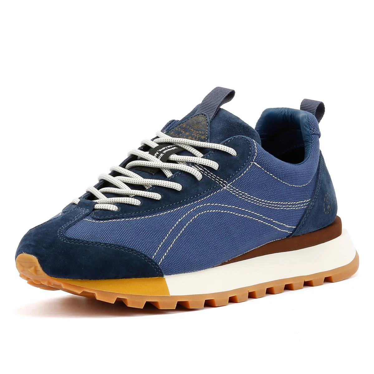Flower Mountain New Asuka Universal Works Blue Canvas Trainers - Image 3