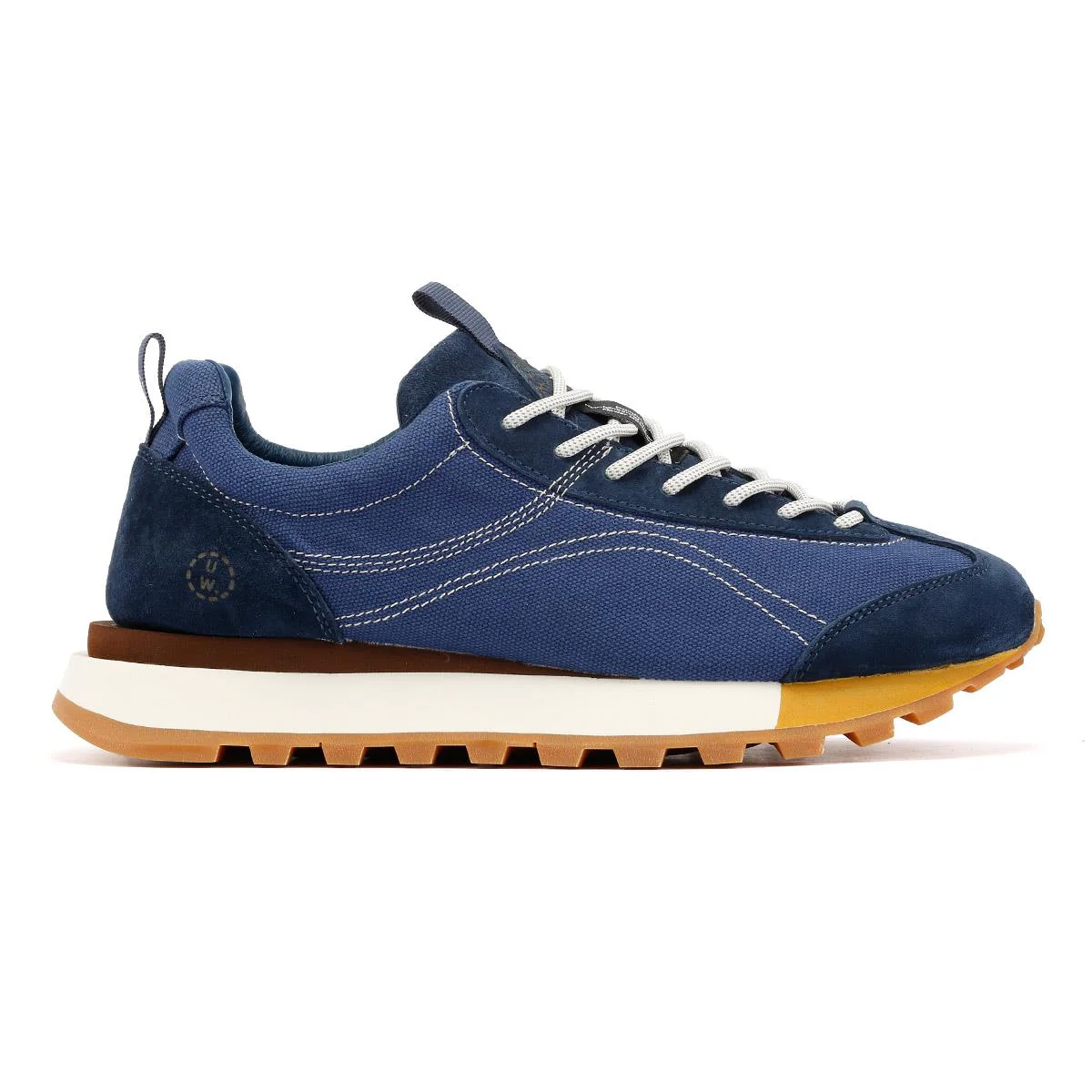 Flower Mountain New Asuka Universal Works Blue Canvas Trainers - Image 5