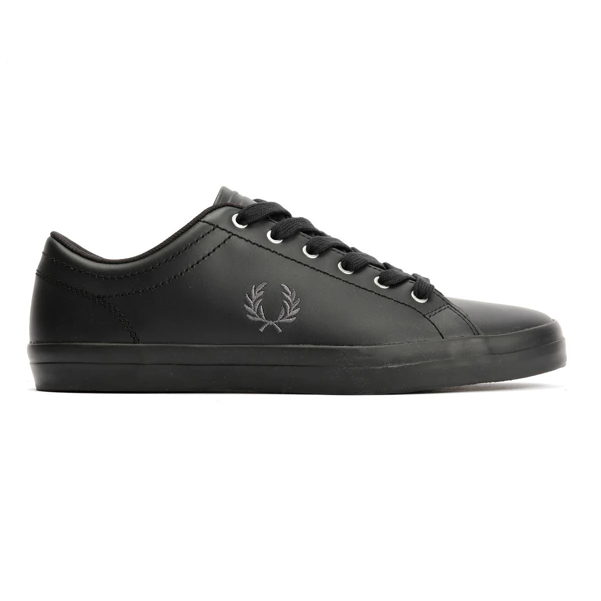 Fred Perry Baseline Leather Men's Black Trainers - Image 5