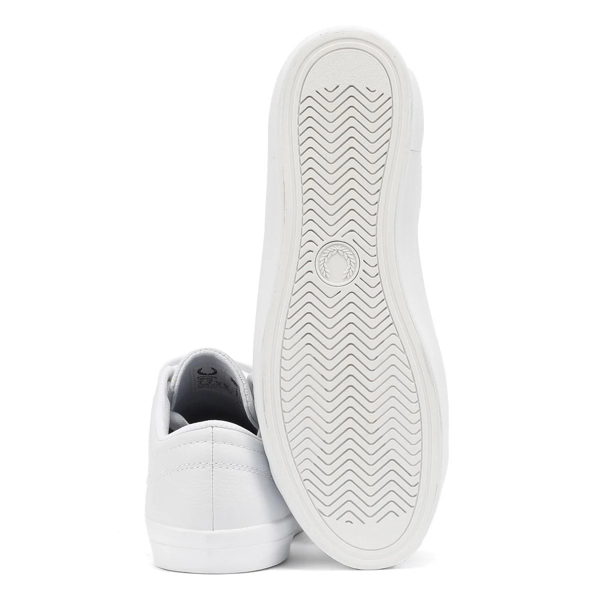 Fred Perry Baseline Leather Men's White/Navy Trainers - Image 4