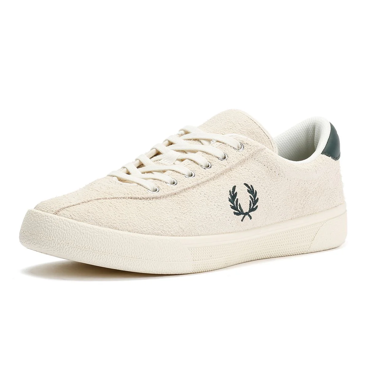 Fred Perry Tennis Shoe Suede Men's Ecru/Grassroot Trainers - Image 3