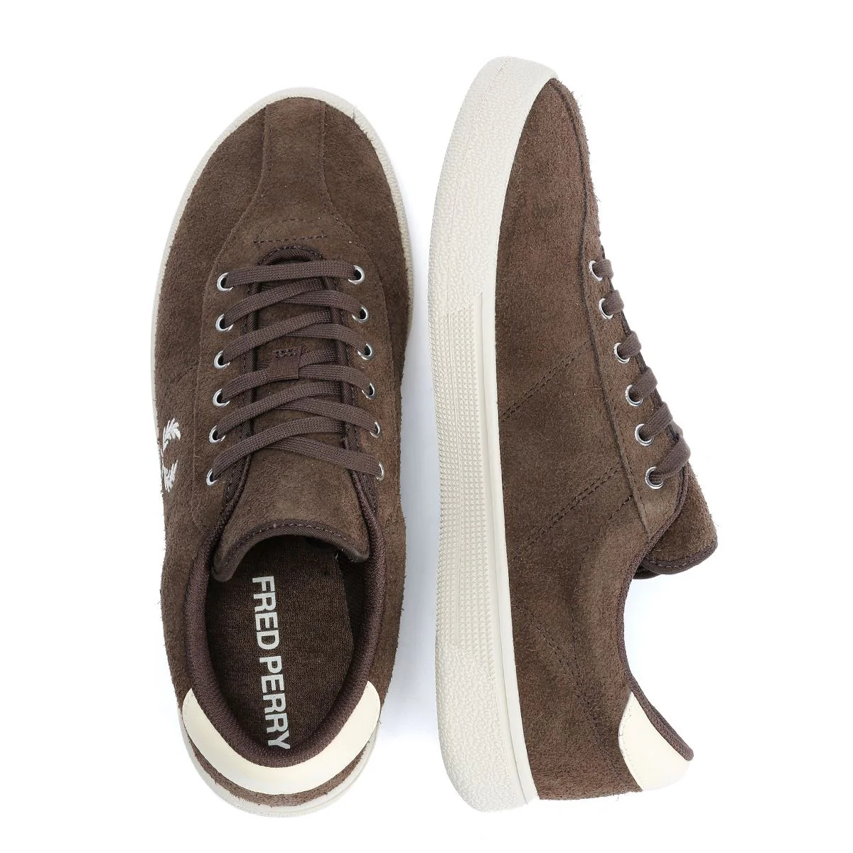 Fred Perry Tennis Shoe Suede Men's Tobacco/Ice Cream Trainers - Image 8