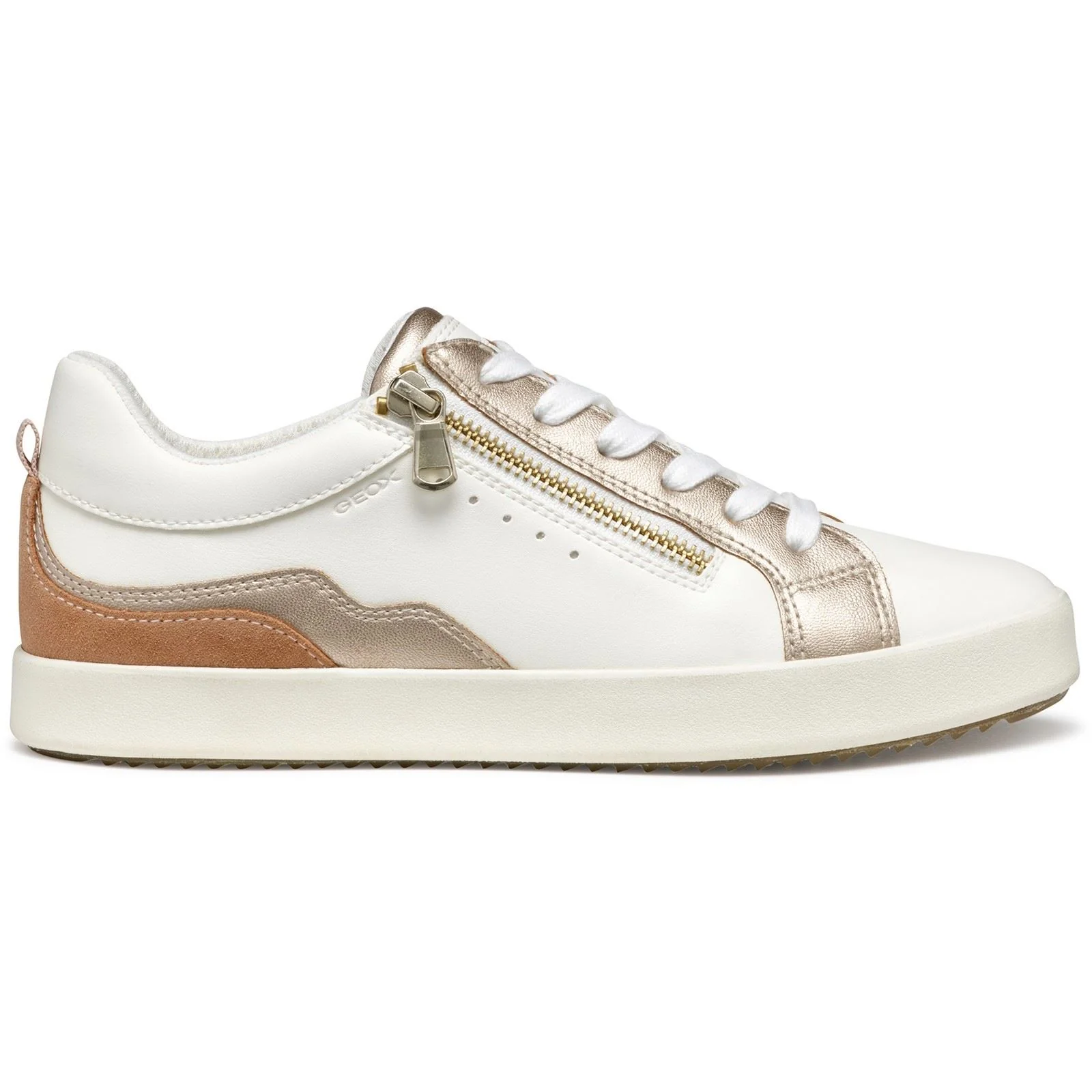 Geox D BLOMIEE Women's Optic White/Nude Trainers - Image 5