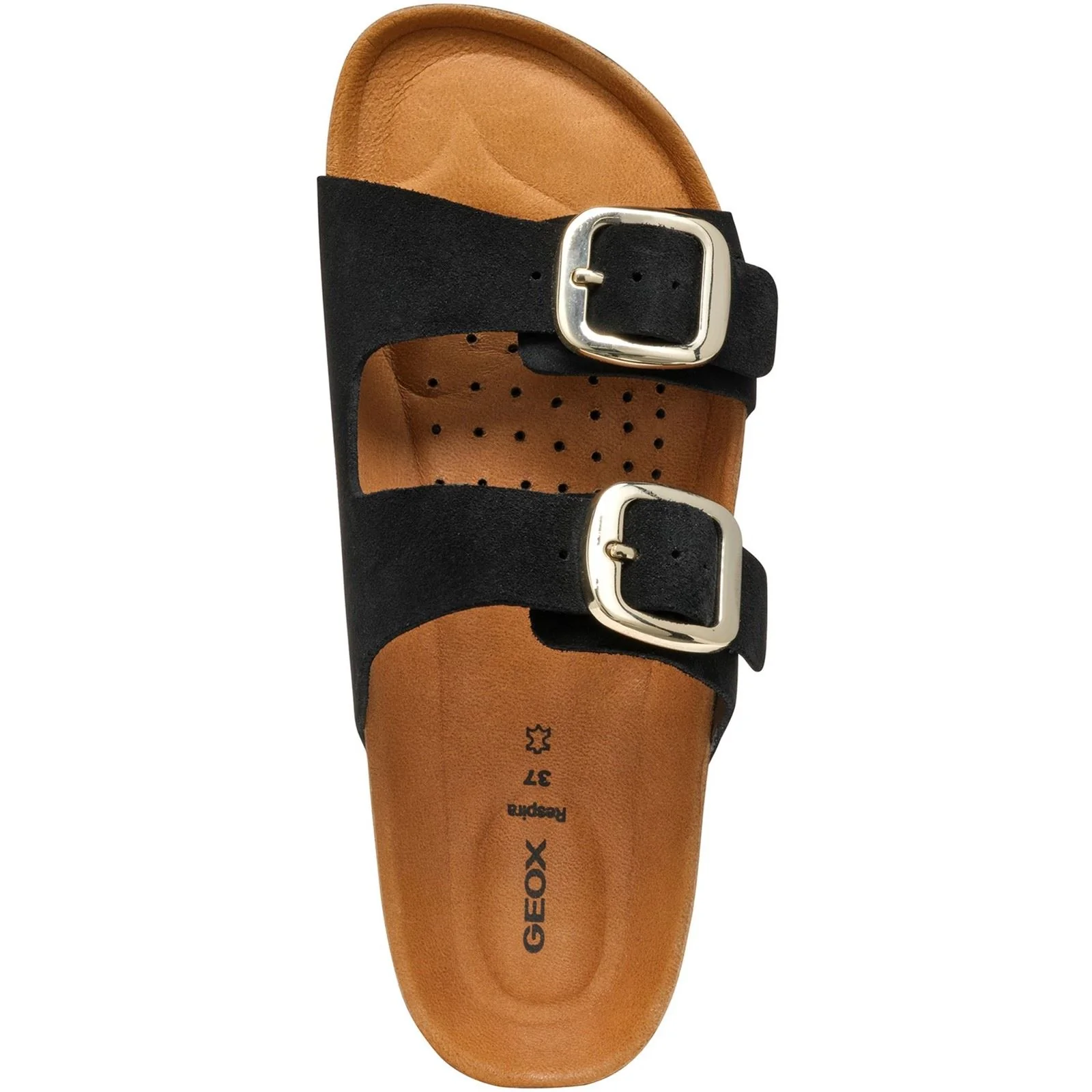 Geox D BRIONIA H Leather Women's Black Sandals - Image 4