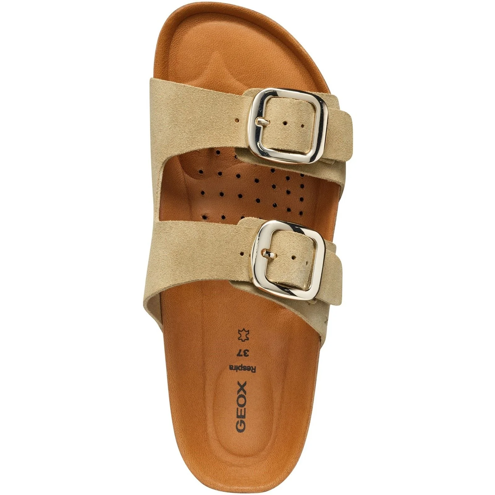 Geox D BRIONIA H Leather Women's Light Taupe Sandals - Image 4