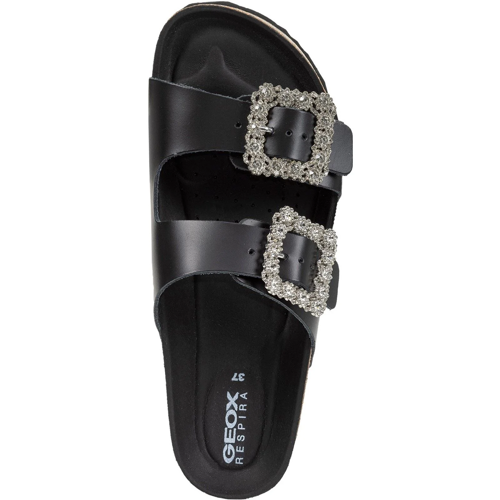 Geox D BRIONIA R Leather Women's Black Sandals - Image 4