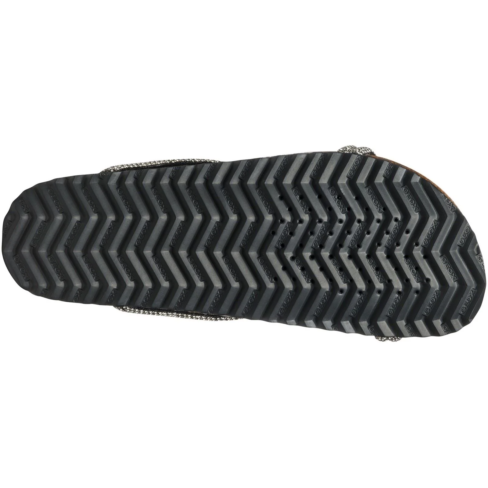 Geox D BRIONIA R Polyester Women's Black/Silver Sandals - Image 3