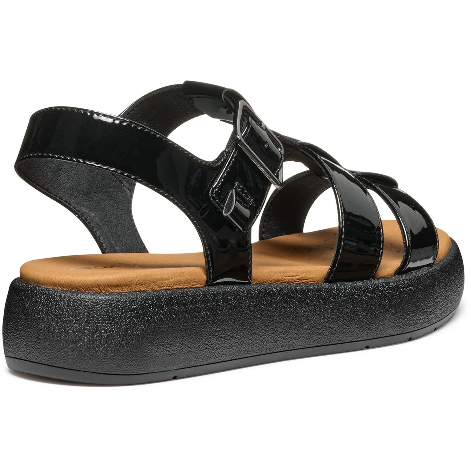 Geox D CAMALEI Synthetic Polyurethane Women's Black Sandals - Image 2