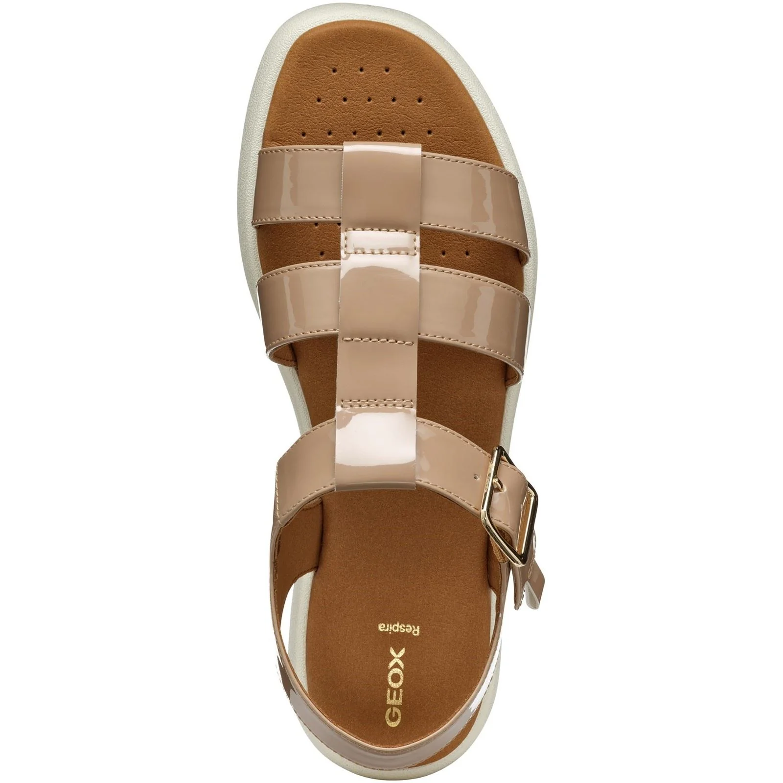 Geox D CAMALEI Synthetic Polyurethane Women's Caramel Sandals - Image 4