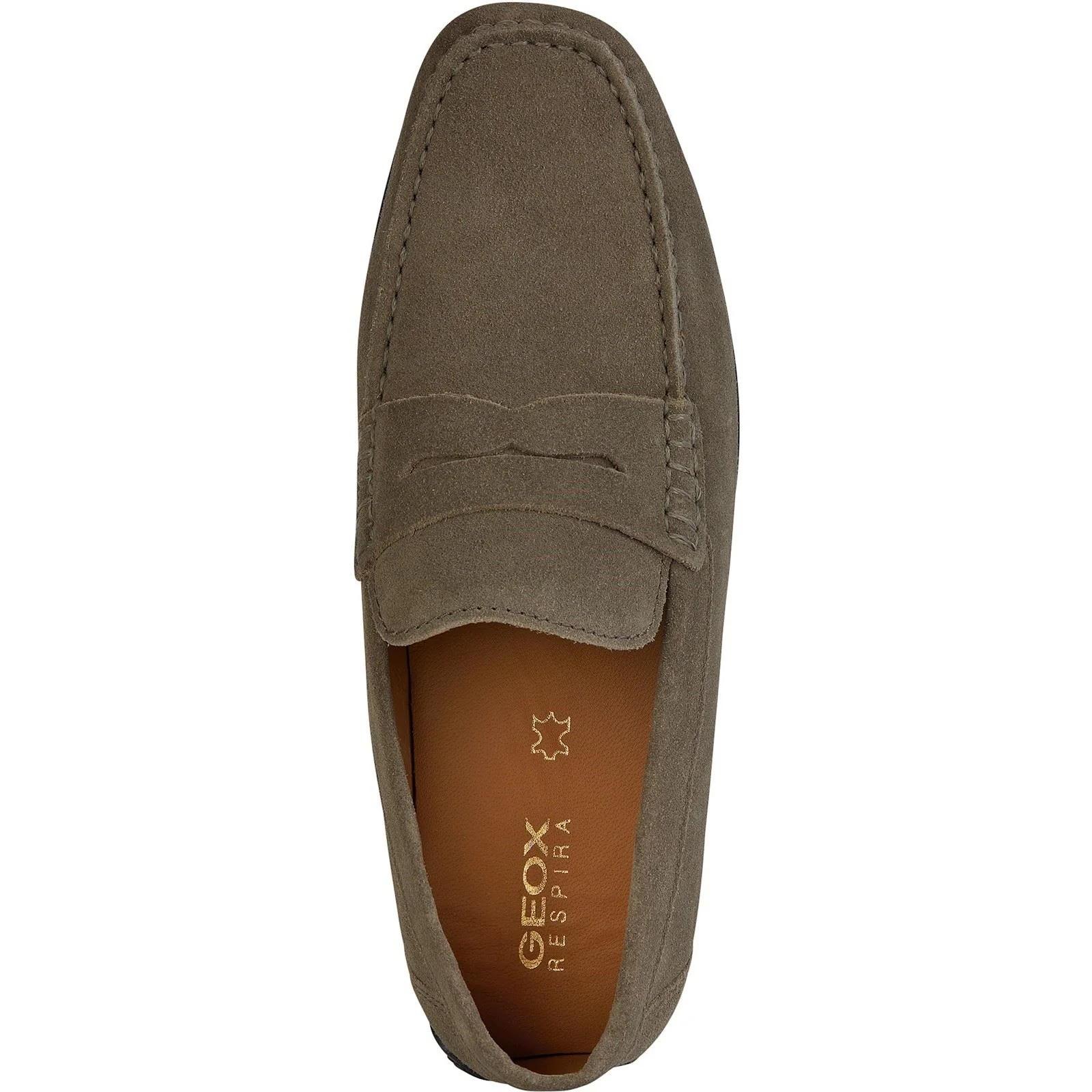 Geox U KOSMOPOLIS + GRIP Leather Men's Taupe Loafers - Image 4