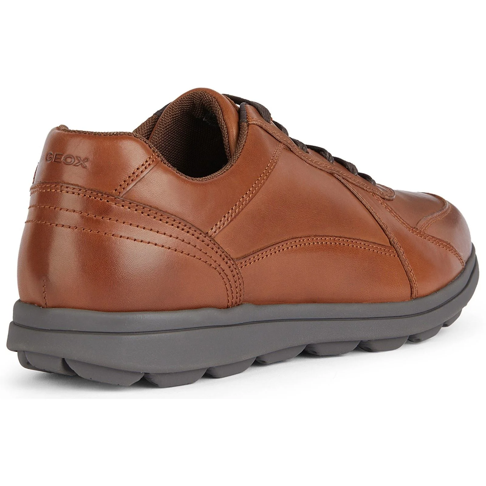 Geox U SPHERICA EC12 Leather Bovine Full Grain Men's Cognac Trainers - Image 2
