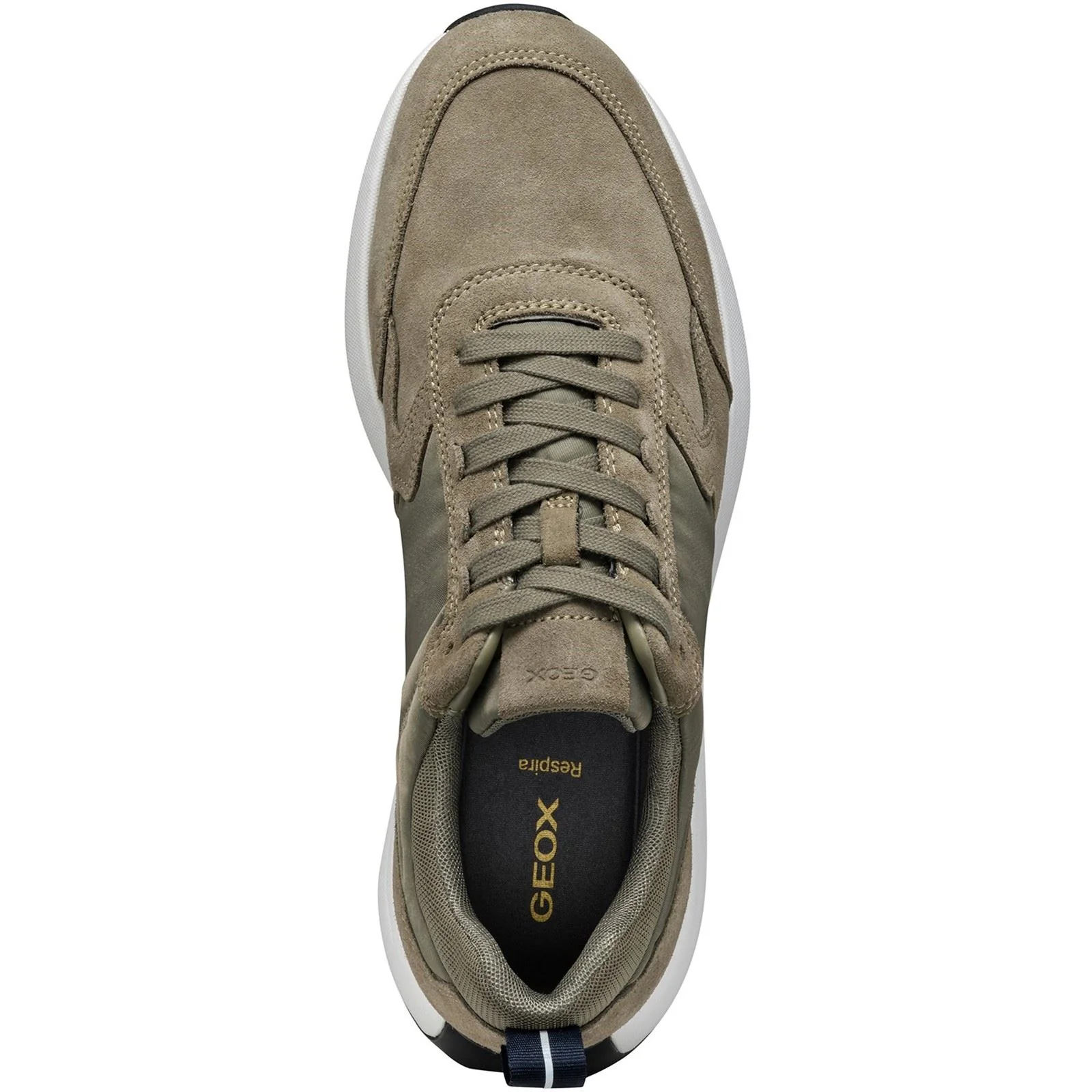 Geox U VOLPIANO Leather Men's Sage Trainers - Image 4