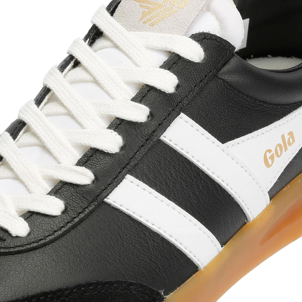 Gola Cyclone Leather Women's Black/White/Gum Trainers - Image 7