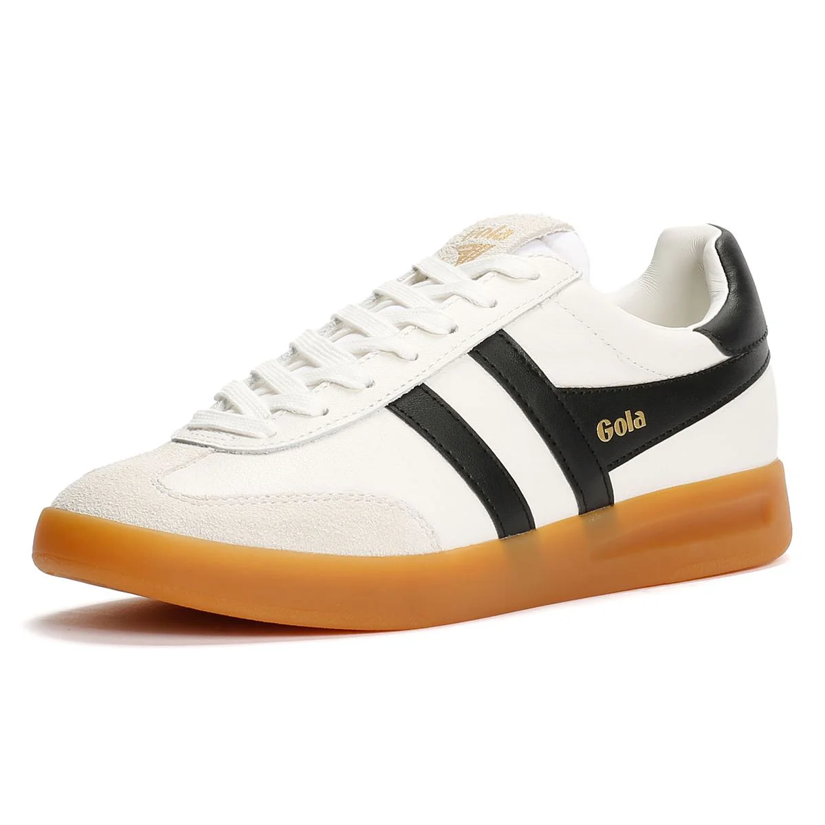 Gola Cyclone Leather Women's White/Black/Gum Trainers - Image 3