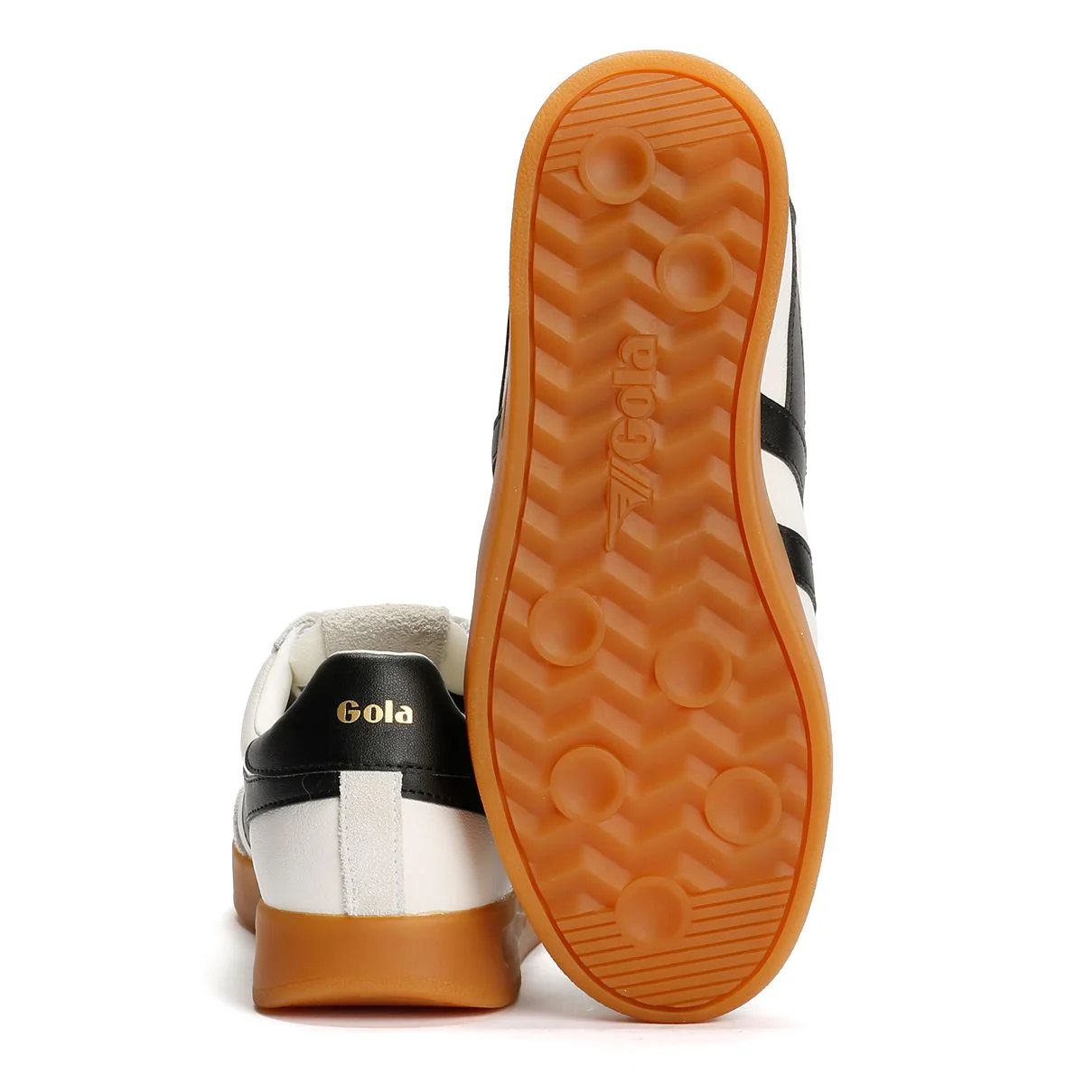 Gola Cyclone Leather Women's White/Black/Gum Trainers - Image 4