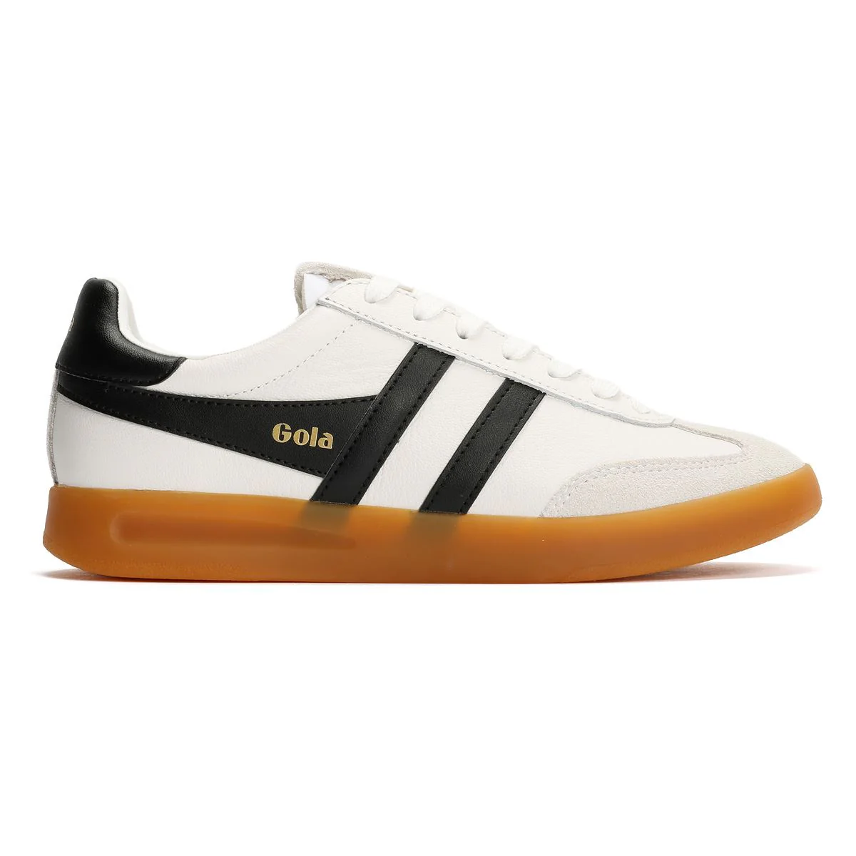 Gola Cyclone Leather Women's White/Black/Gum Trainers - Image 5