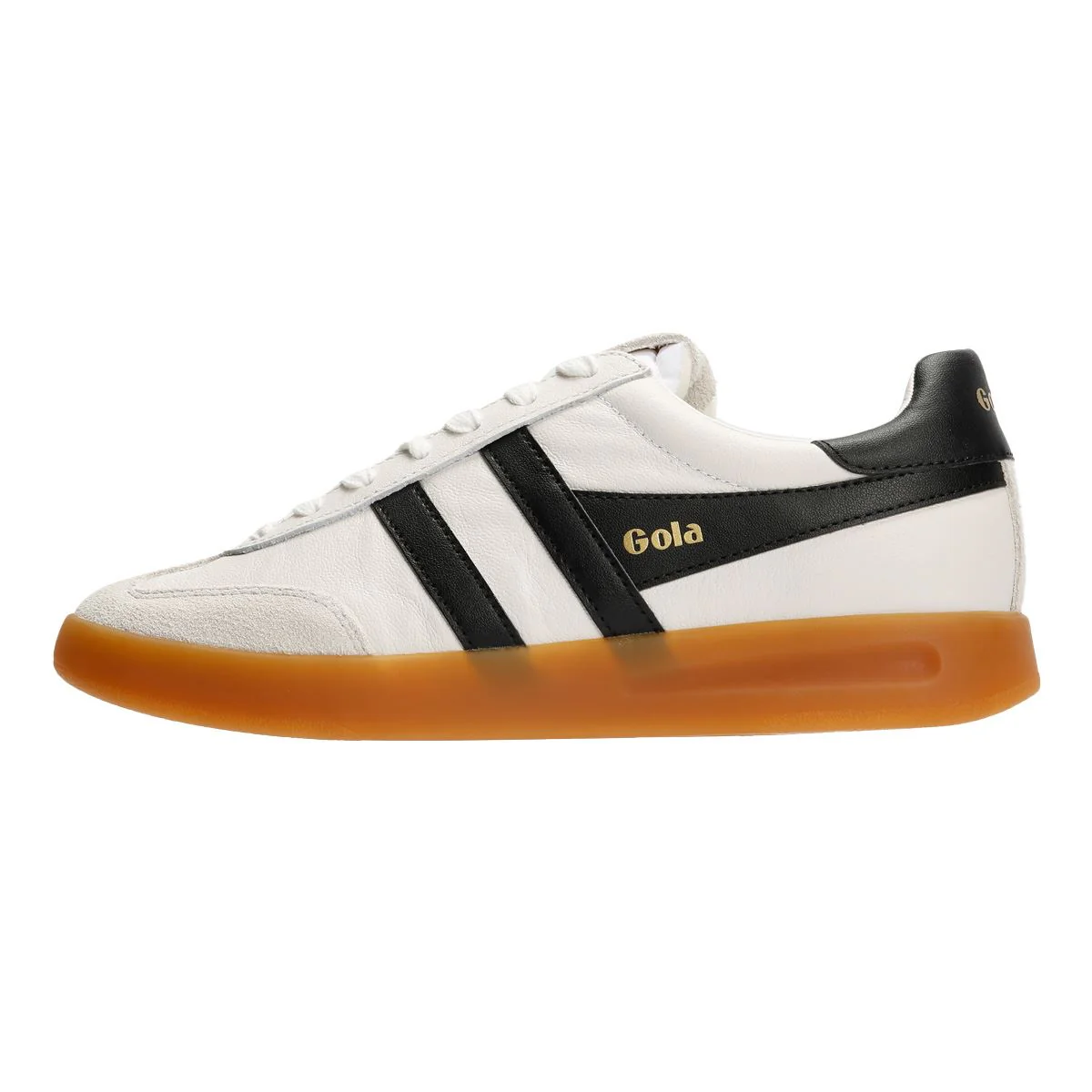 Gola Cyclone Leather Women's White/Black/Gum Trainers - Image 6