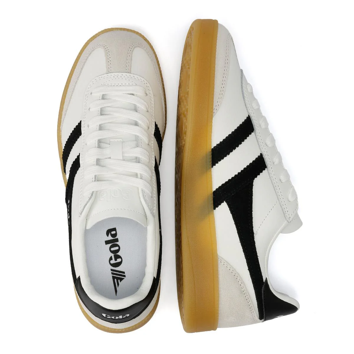 Gola - CLB744WB WOMENS VIPER LEATHER WHITE/BLACK - Image 8