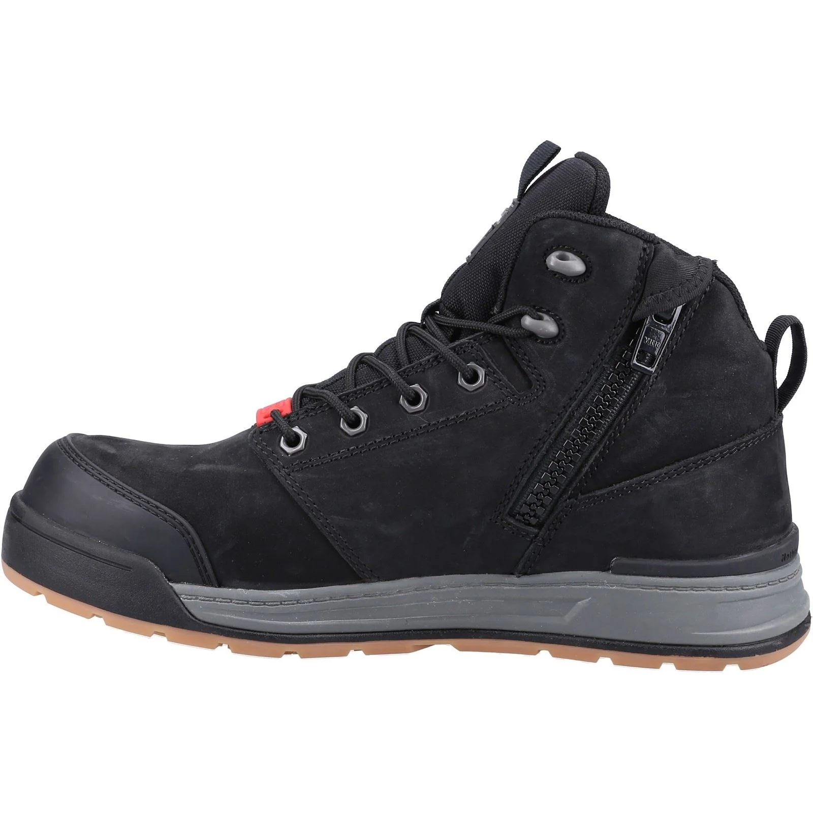 Hard Yakka Men's 3056 Lace Zip Safety Boot in Black - Image 4