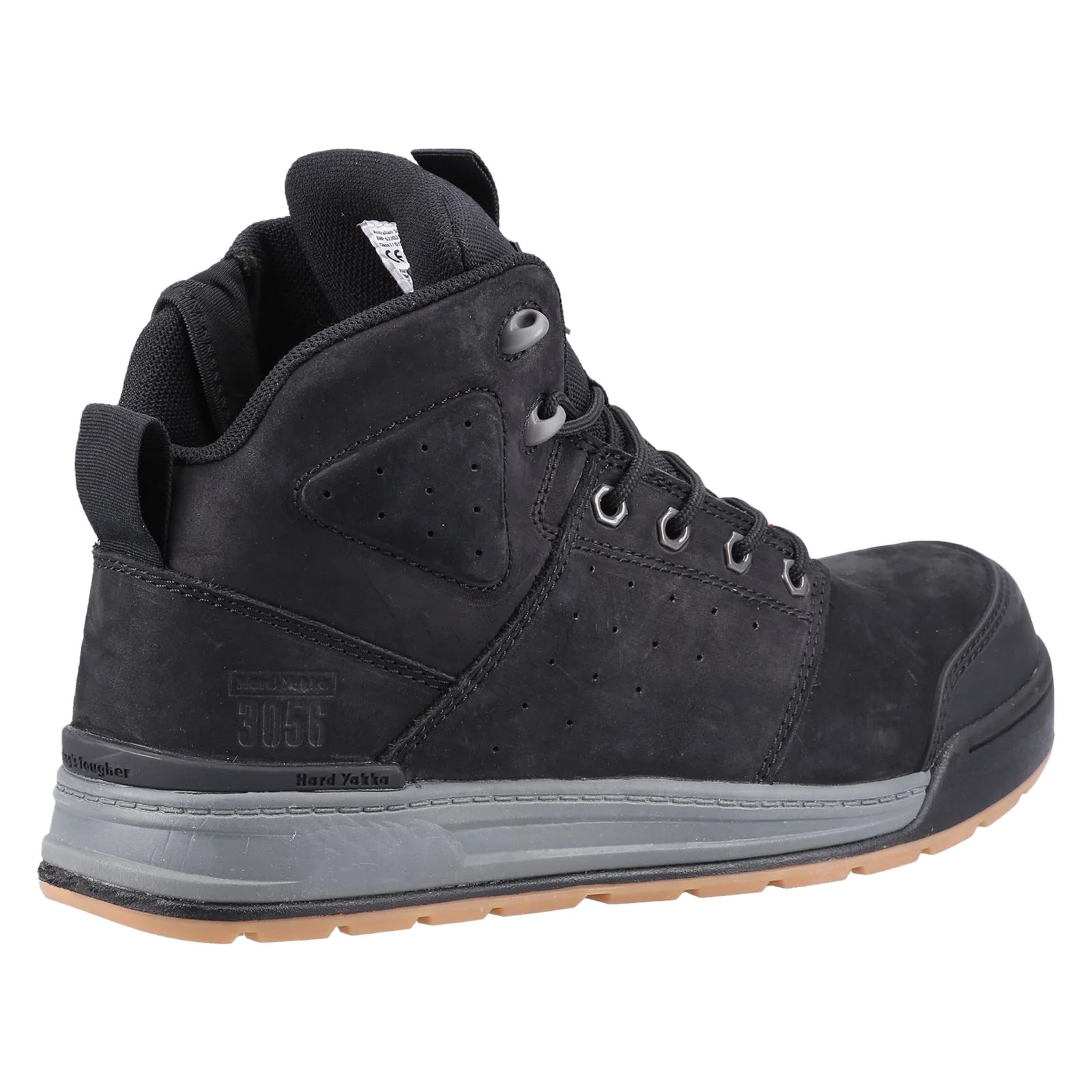 Hard Yakka Men's 3056 Lace Zip Safety Boot in Black - Image 7