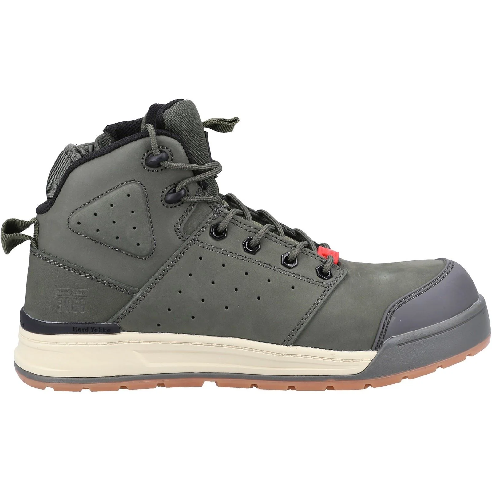 Hard Yakka Men's 3056 Lace Zip Safety Boot in Olive - Image 5