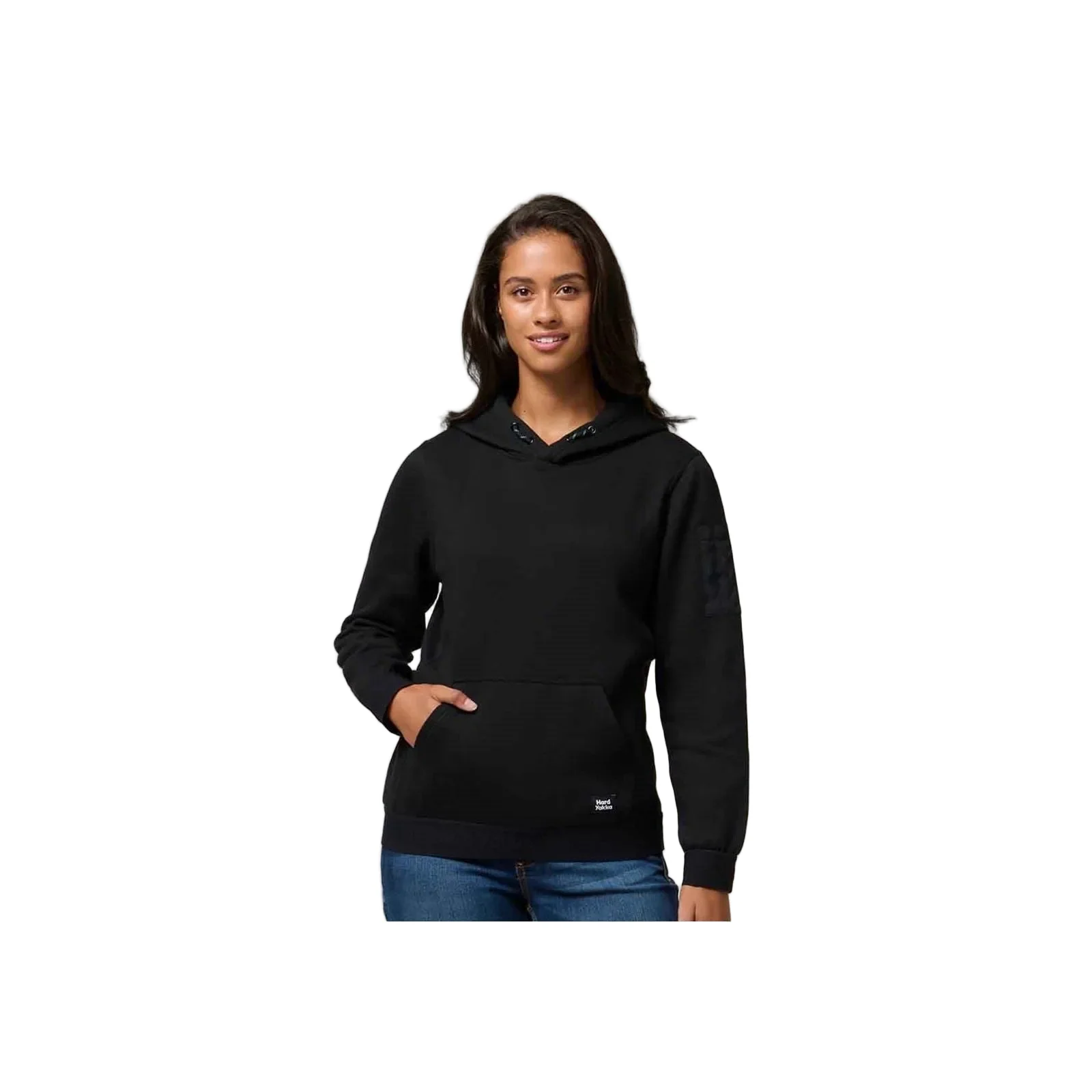 Hard Yakka Gladiator Cotton Women's Black Hooded Sweatshirt - Image 10