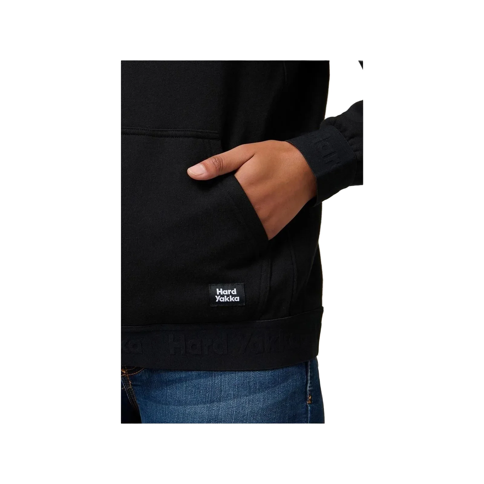 Hard Yakka Gladiator Cotton Women's Black Hooded Sweatshirt - Image 5