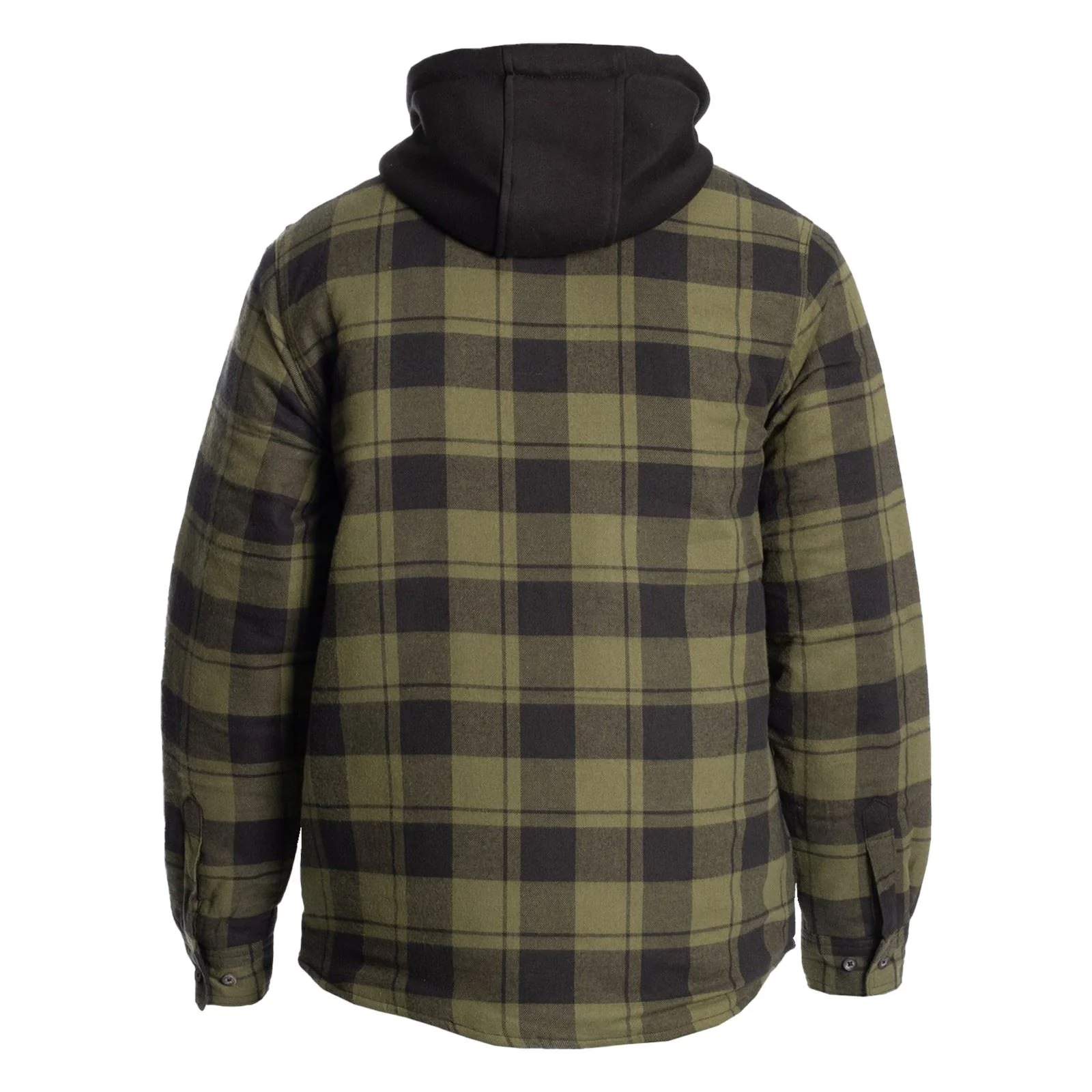 Hard Yakka Men's Quilted Flannel Shacket in Fern - Image 5