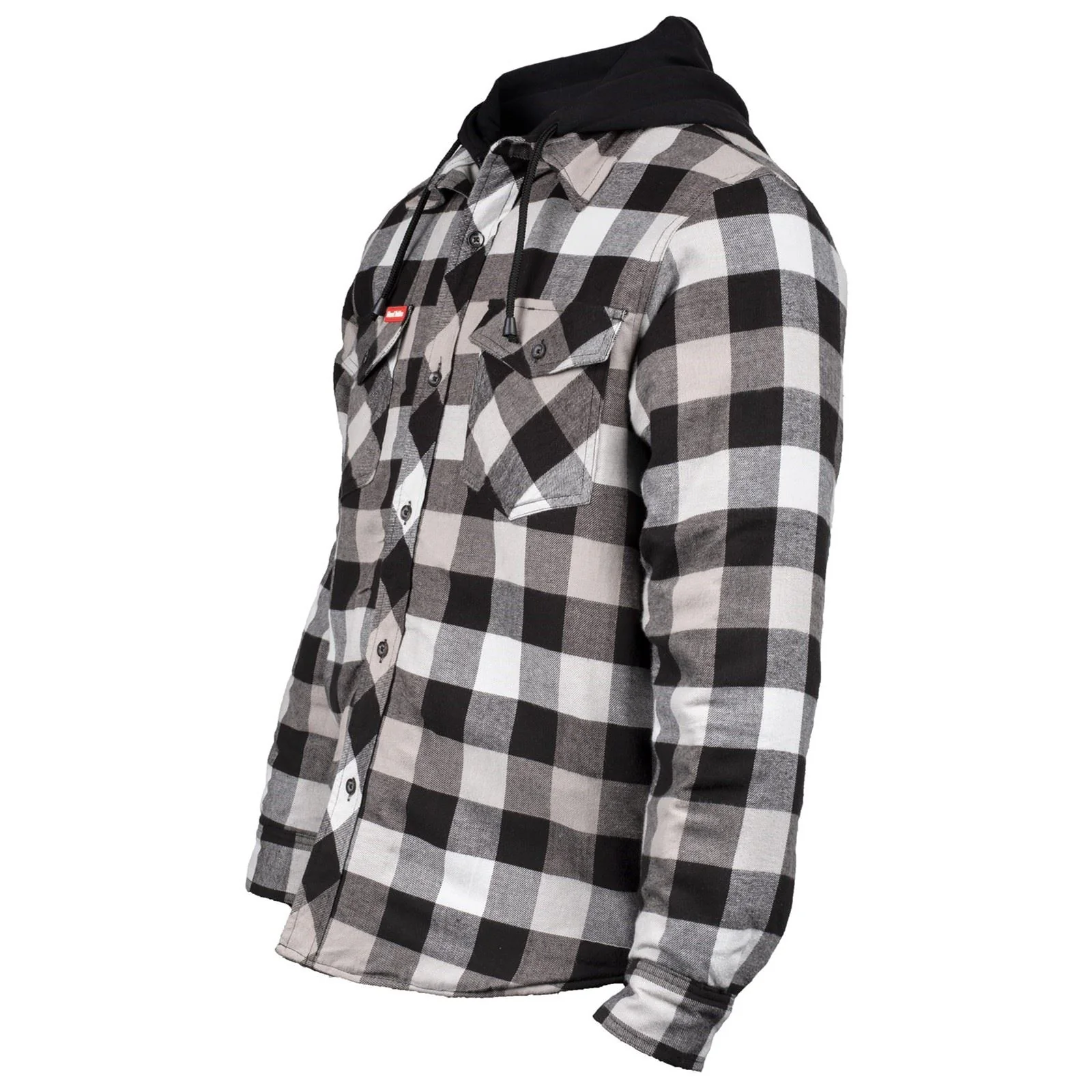 Hard Yakka Men's Quilted Flannel Shacket in Grey - Image 5