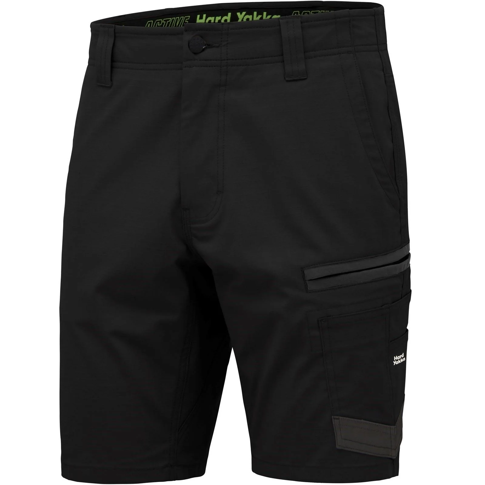 Hard Yakka Men's Raptor Active Mid-Short in Black - Image 6