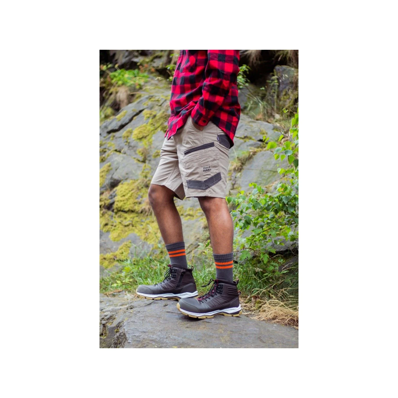 Hard Yakka Men's Raptor Active Mid-Short in Desert - Image 9