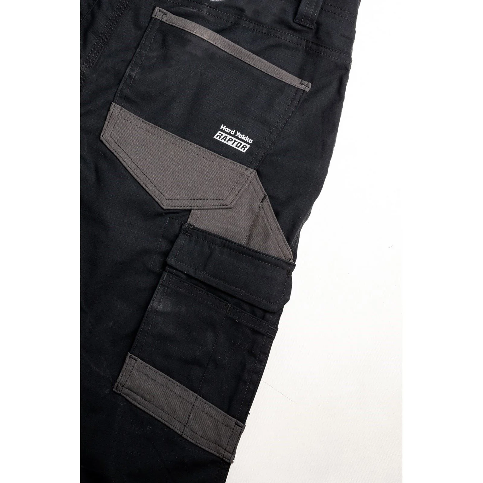 Hard Yakka Raptor Cuffed Cotton Women's Black Outdoor Trousers - Image 7
