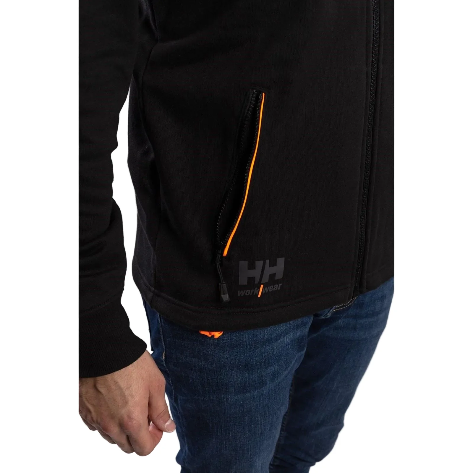 Helly Hansen Workwear Chelsea Evolution Cotton Men's Black Hooded Sweatshirt - Image 4