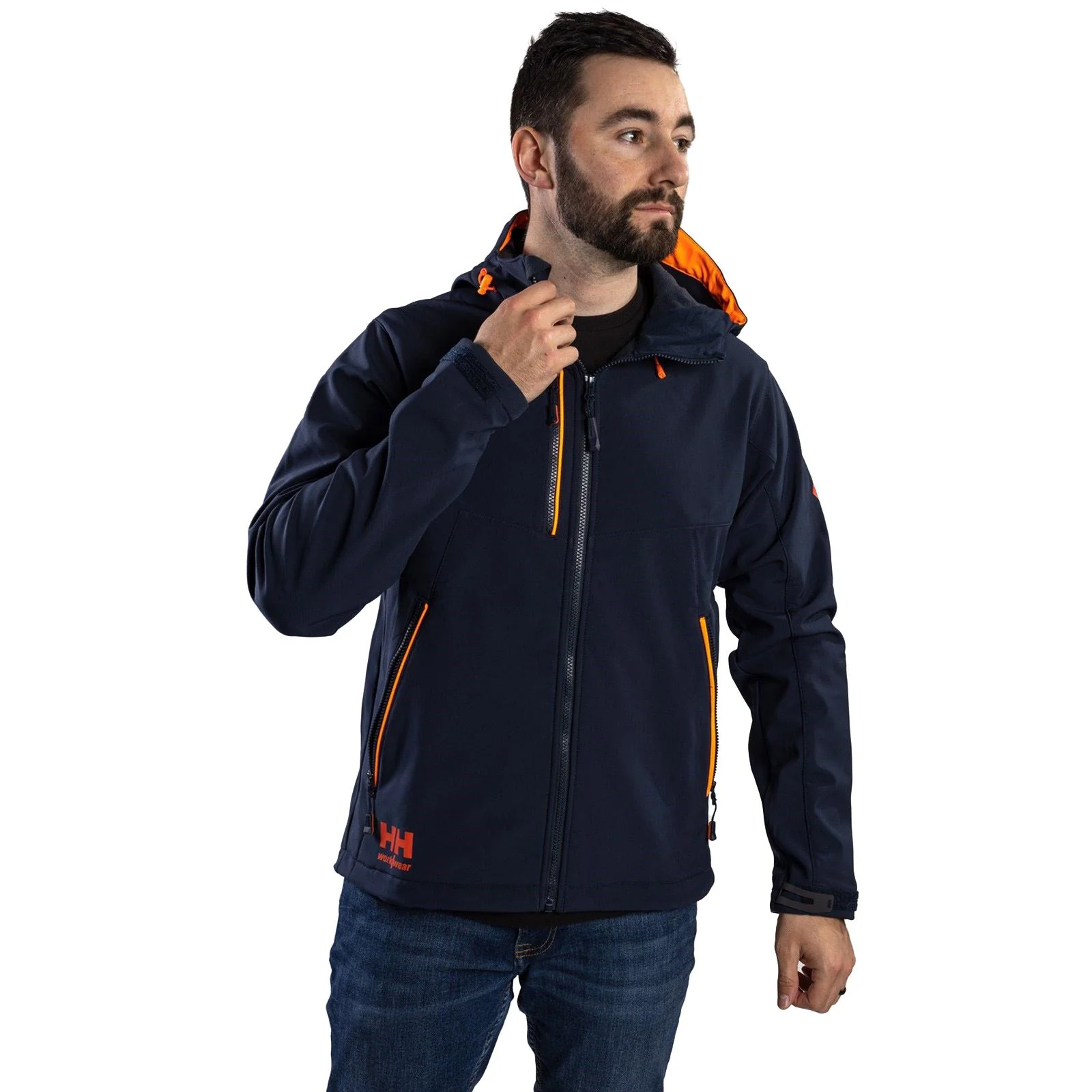 Helly Hansen Workwear Chelsea Evolution Softs Polyester Unisex Adults Blue Hooded Sweatshirt - Image 10