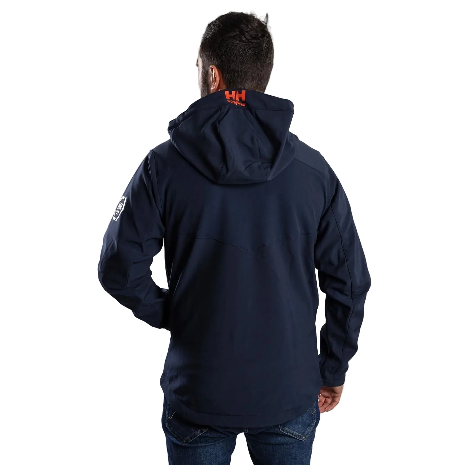 Helly Hansen Workwear Chelsea Evolution Softs Polyester Unisex Adults Blue Hooded Sweatshirt - Image 2