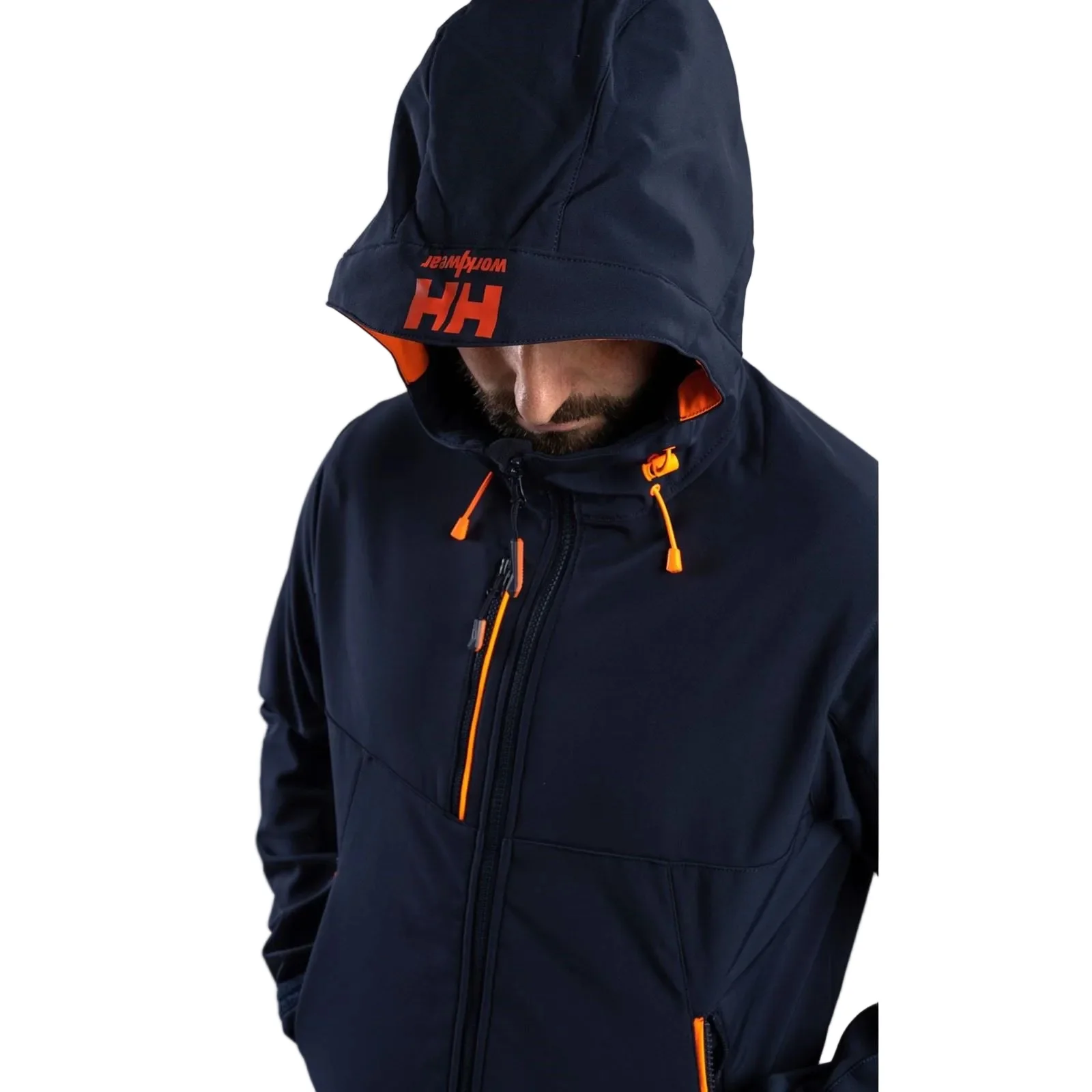 Helly Hansen Workwear Chelsea Evolution Softs Polyester Unisex Adults Blue Hooded Sweatshirt - Image 4