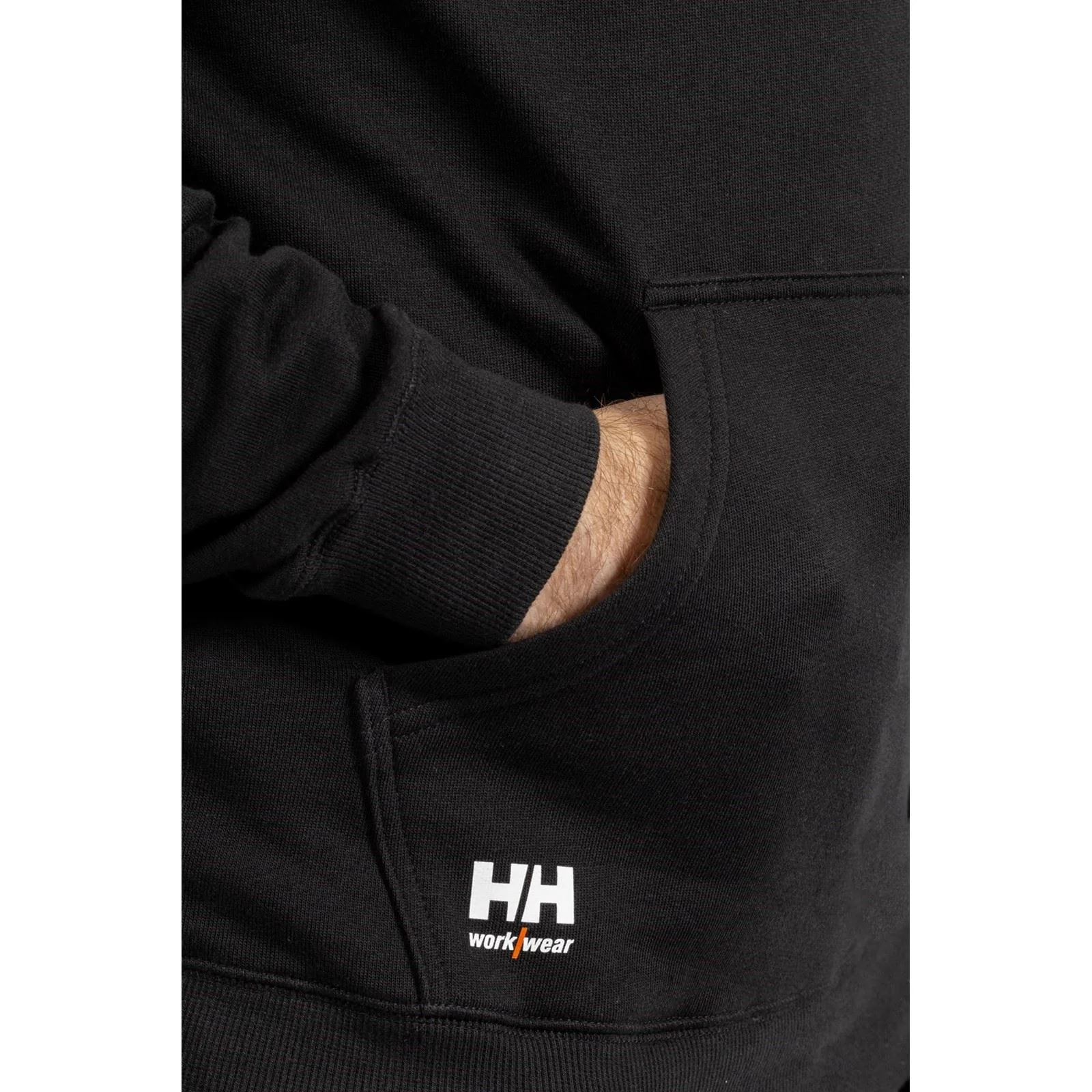 Helly Hansen Workwear Manchester Cotton Men's Black Hooded Sweatshirt - Image 3