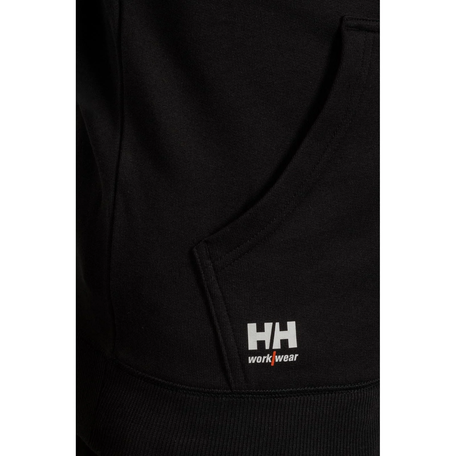 Helly Hansen Workwear Manchester Zip Cotton Men's Black Hooded Sweatshirt - Image 3