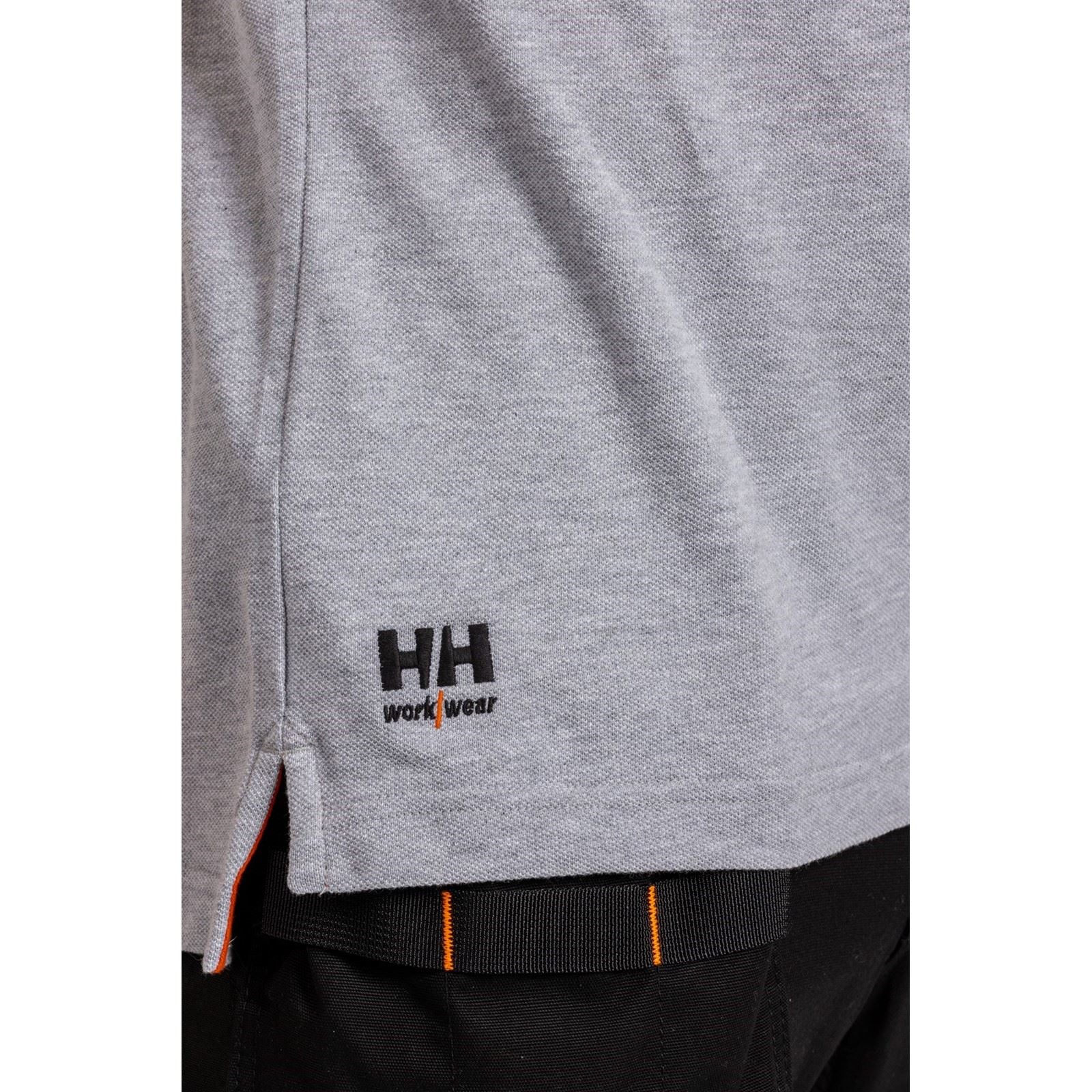 Helly Hansen Workwear Oxford Cotton Men's Grey Polo Shirt - Image 4