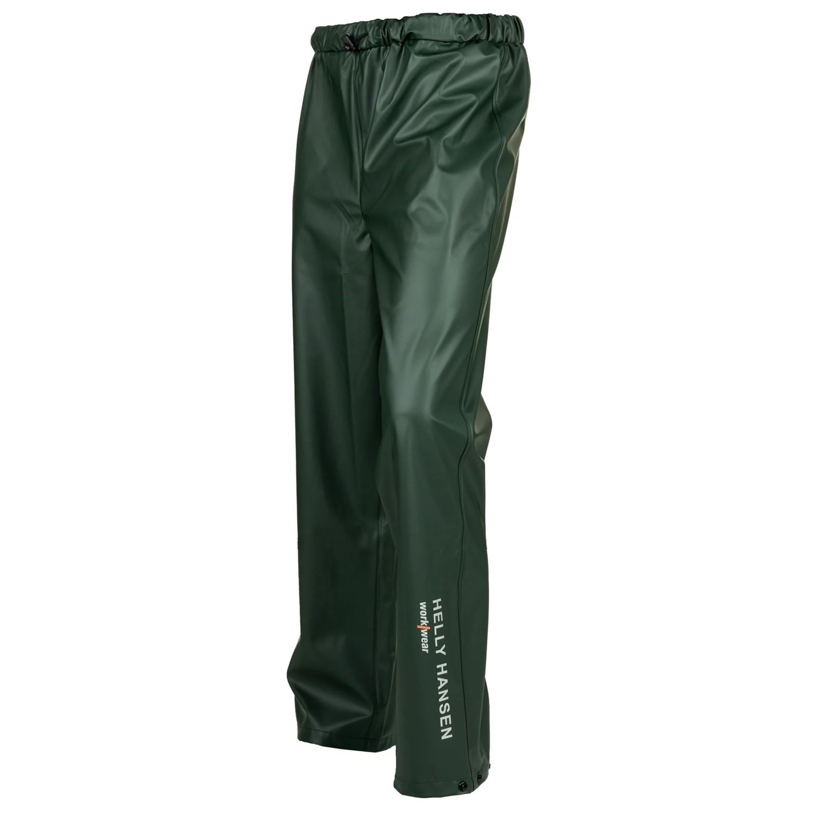 Helly Hansen Workwear Voss Polyester Unisex Adults Green Rain Trousers - Image 3