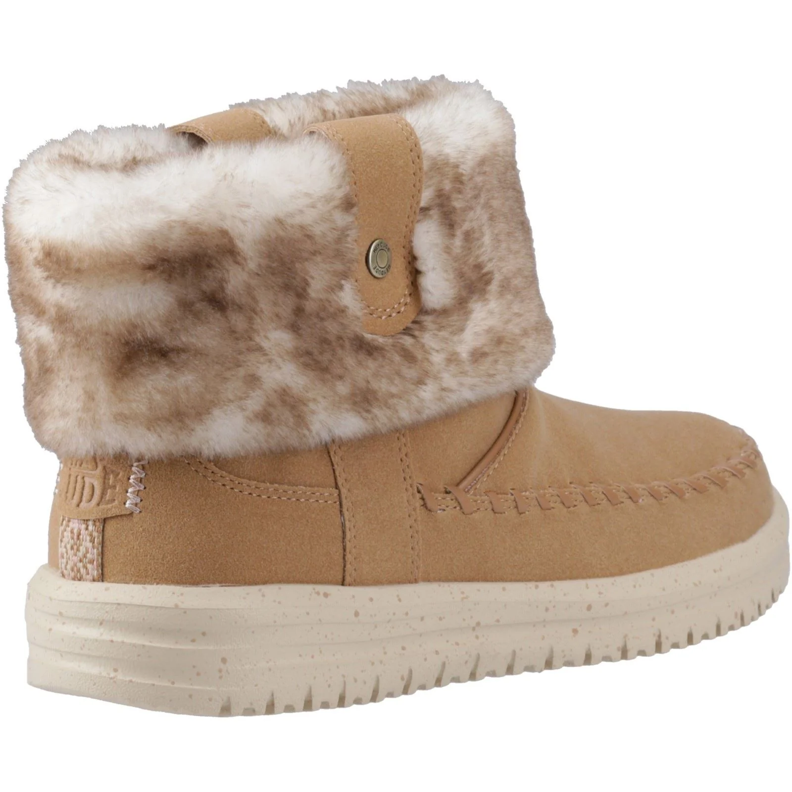 HEYDUDE Camden Cuff Classic Cozy Polyester Women's Cognac Winter Ankle Boots - Image 2