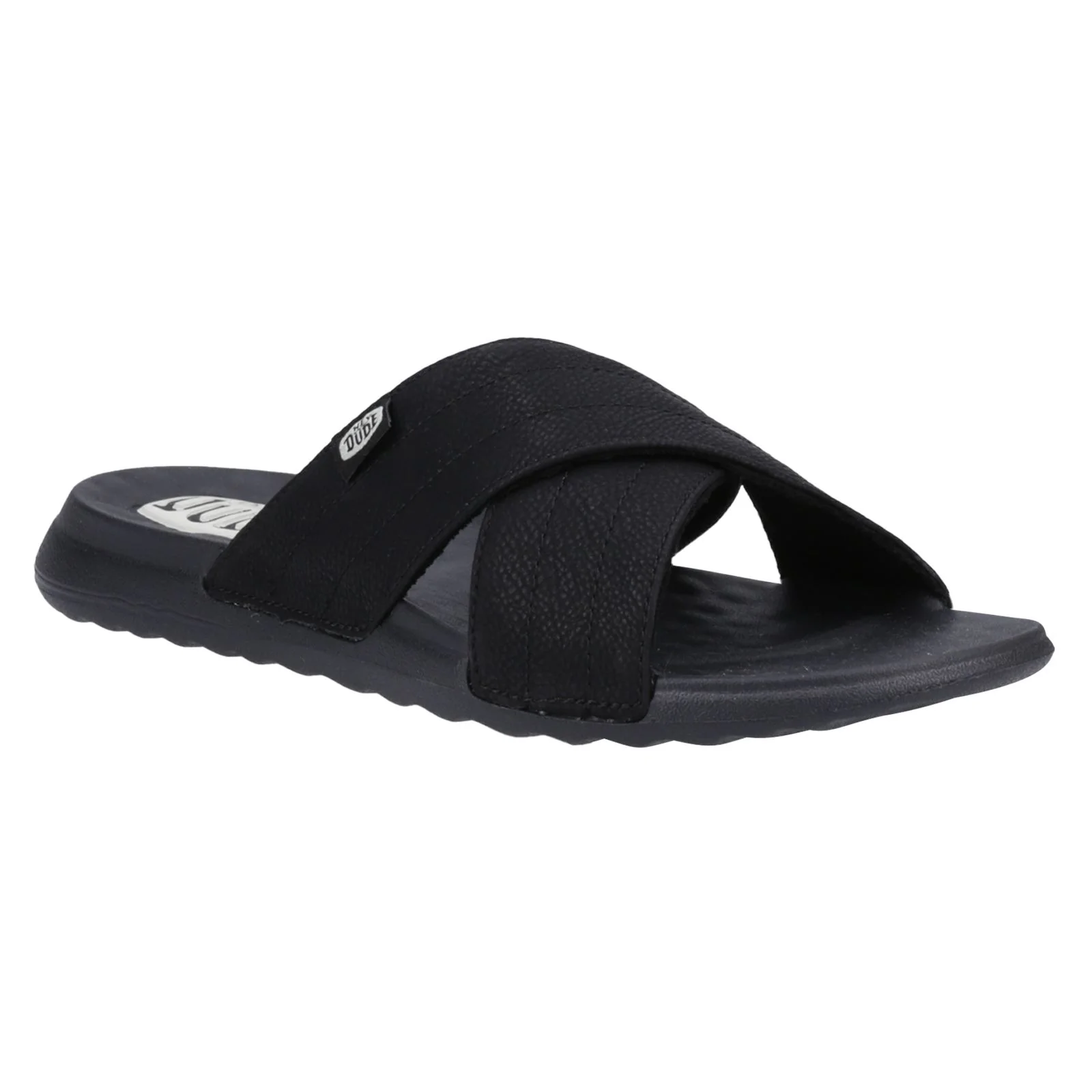 HEYDUDE Women's Christi Slide Distressed Sandal in Black - Image 5