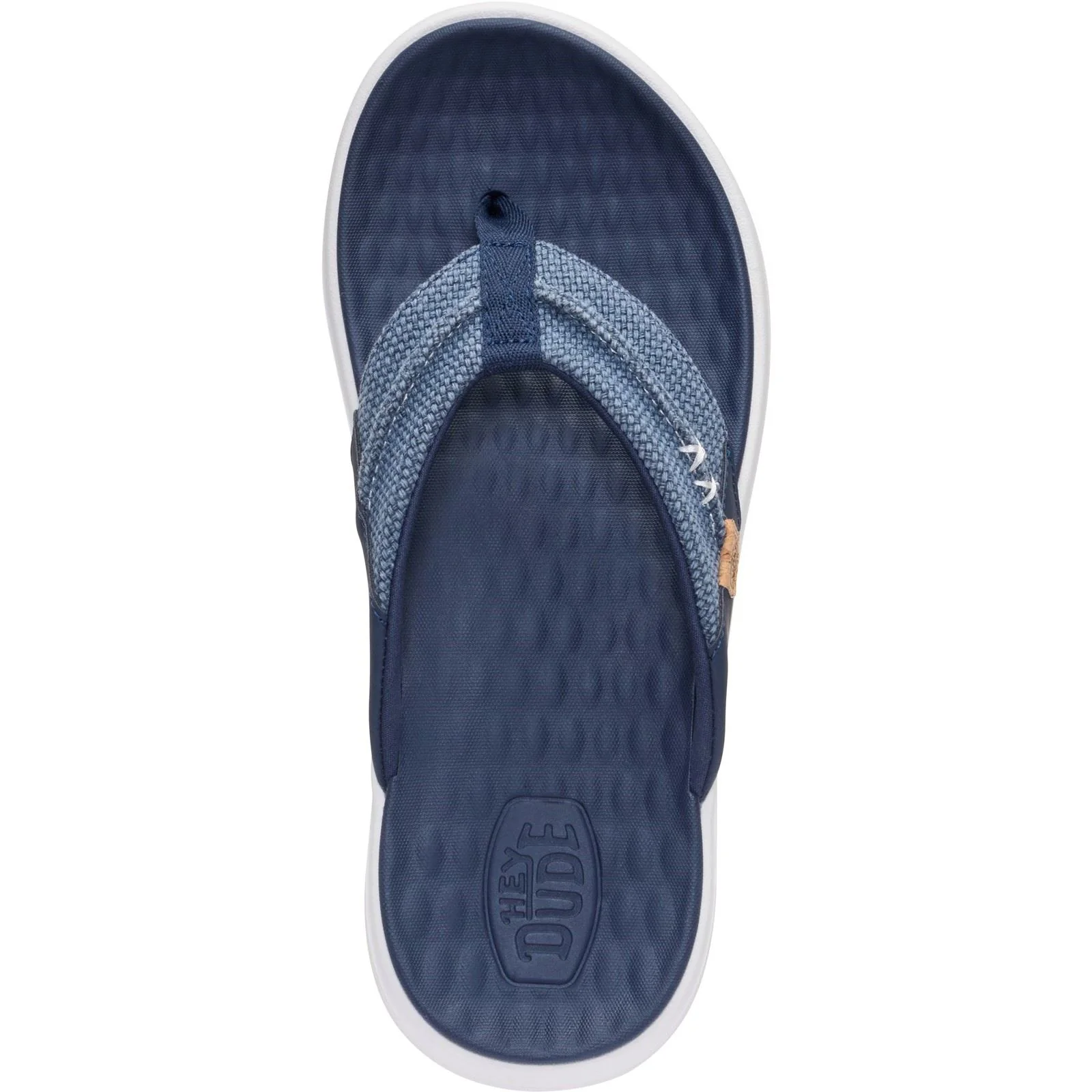 HEYDUDE Finn Flip Polyester Men's Navy Sandals - Image 5