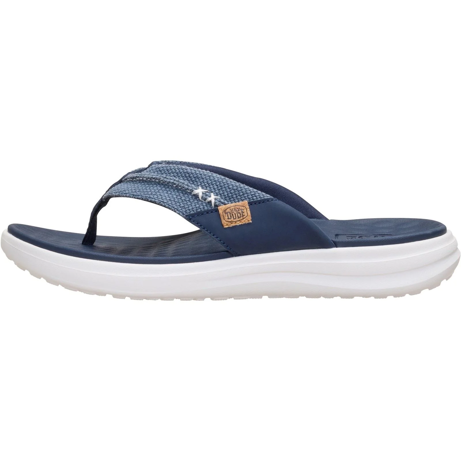 HEYDUDE Finn Flip Polyester Men's Navy Sandals - Image 6
