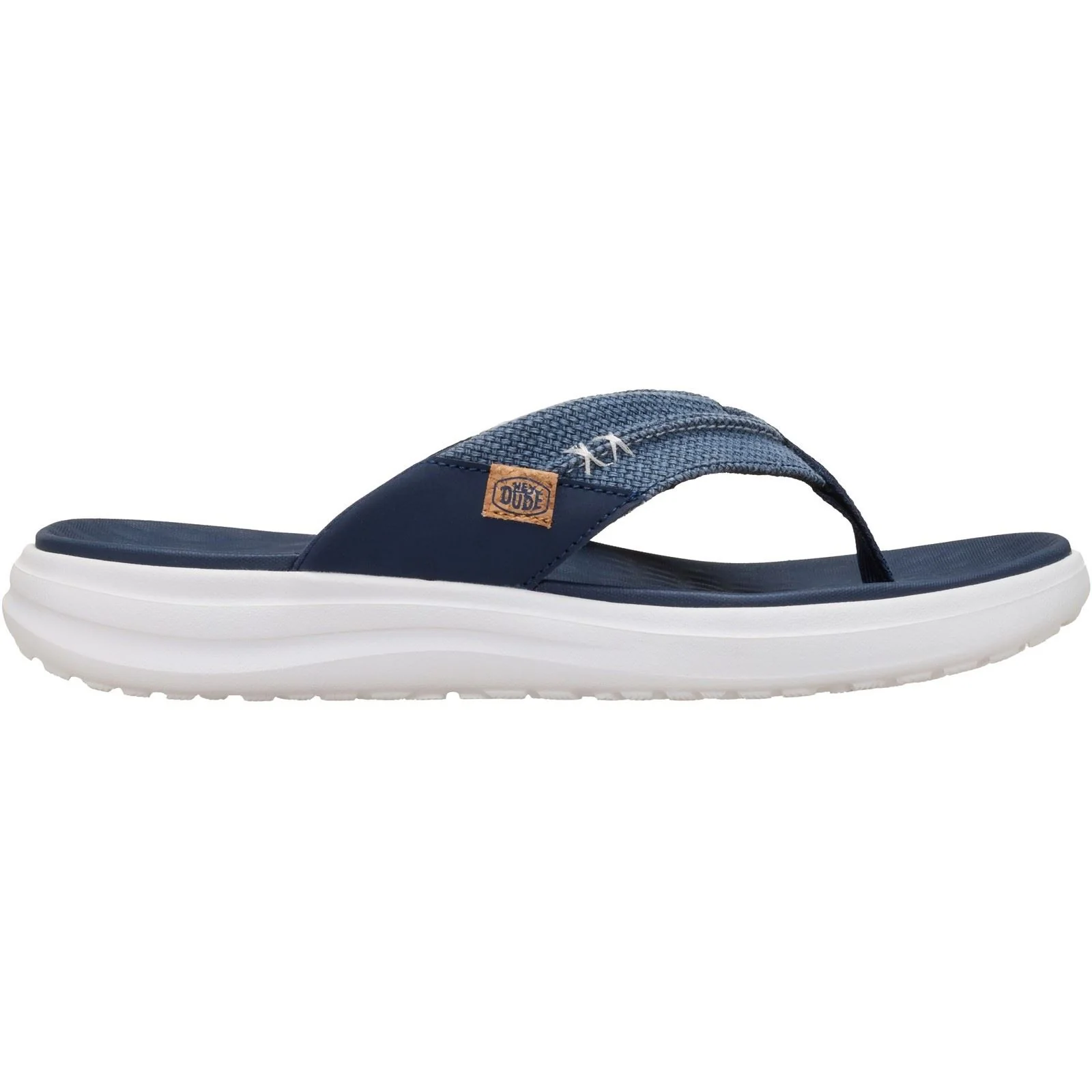 HEYDUDE Finn Flip Polyester Men's Navy Sandals - Image 7