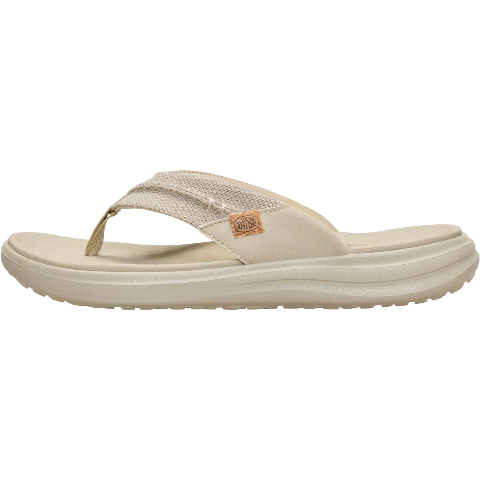 HEYDUDE Finn Flip Polyester Men's Tan Sandals - Image 6