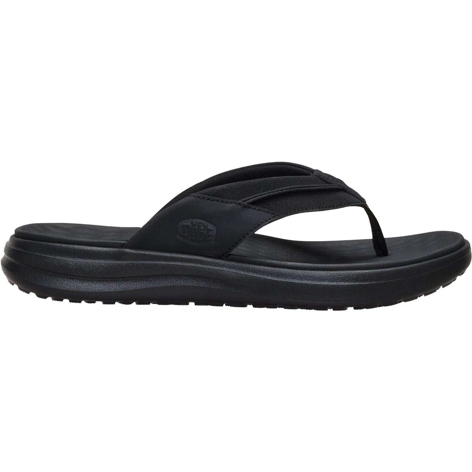 HEYDUDE Finn Flip Polyurethane Men's Black Sandals - Image 7