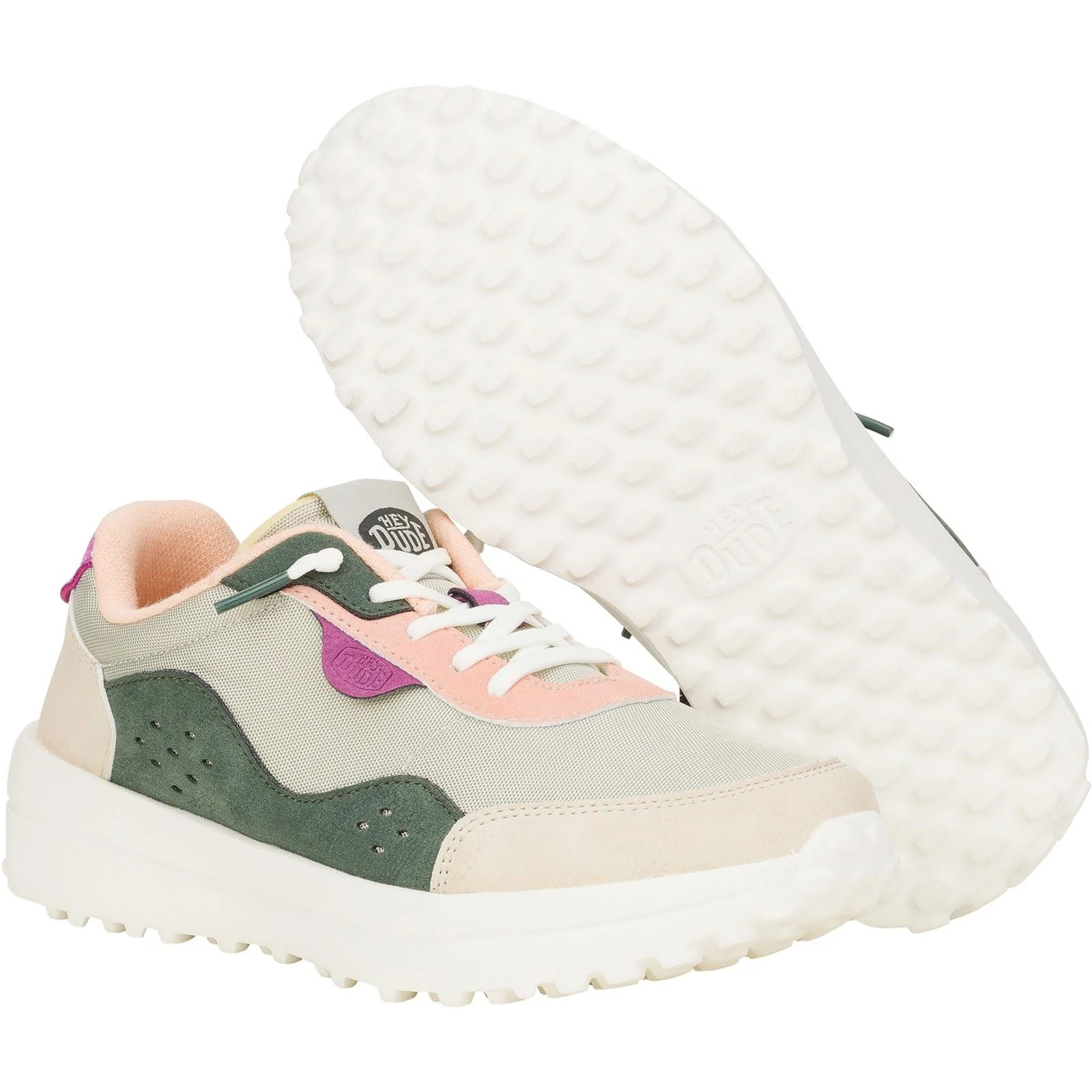 HEYDUDE Women's Hayden Colorblock Trainers in Dusty Olive/Multi - Image 4