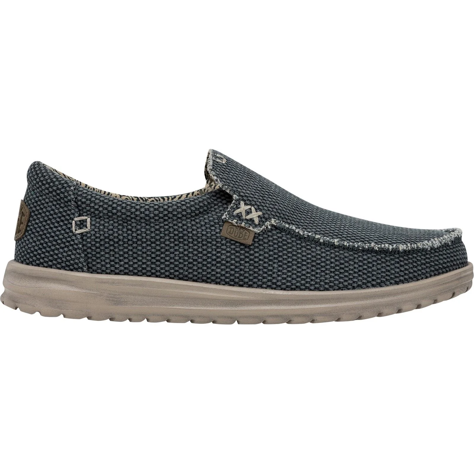 HEYDUDE Mikka Braided Textile Men's Deep Blue Loafers - Image 5