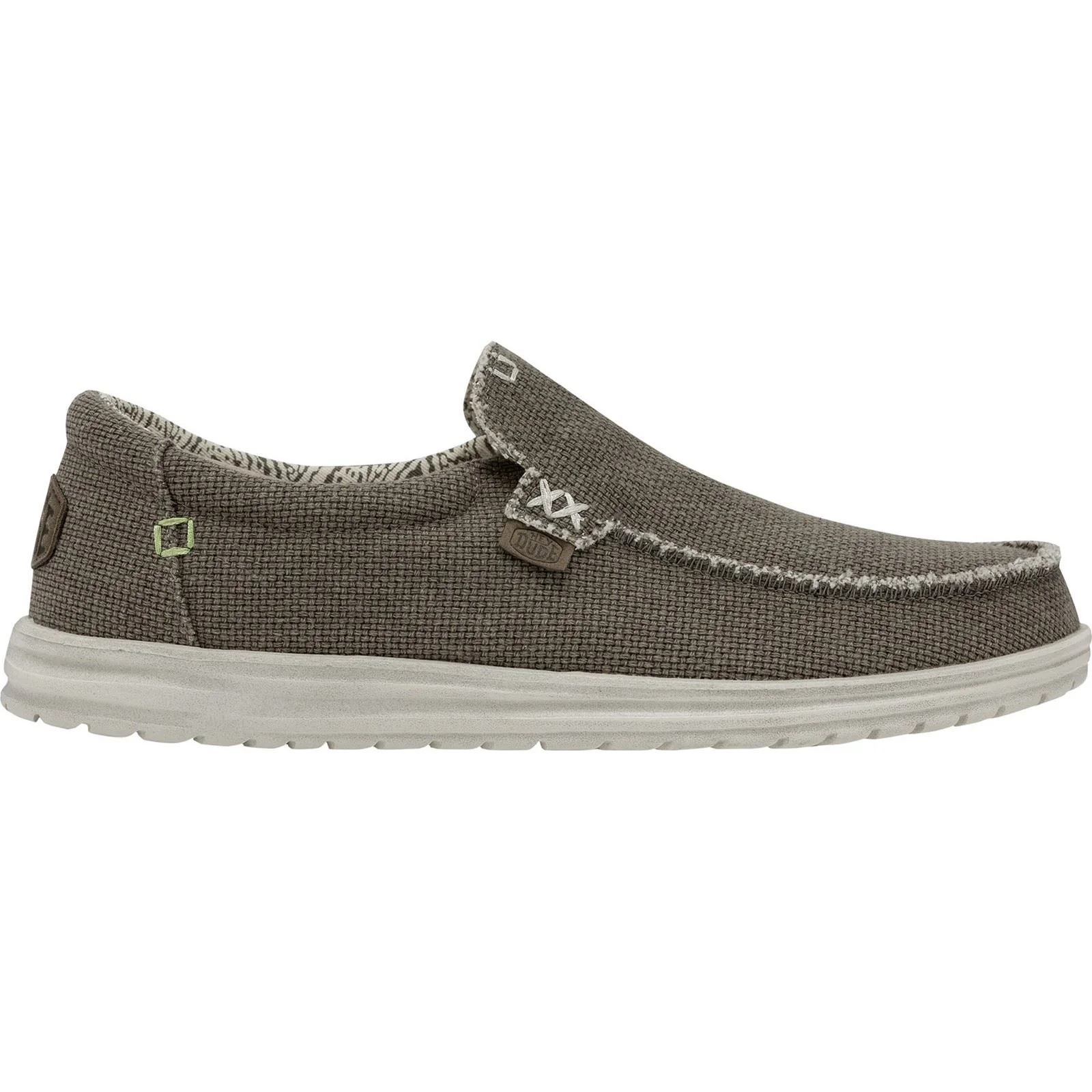 HEYDUDE Mikka Braided Textile Men's Fossil Loafers - Image 7